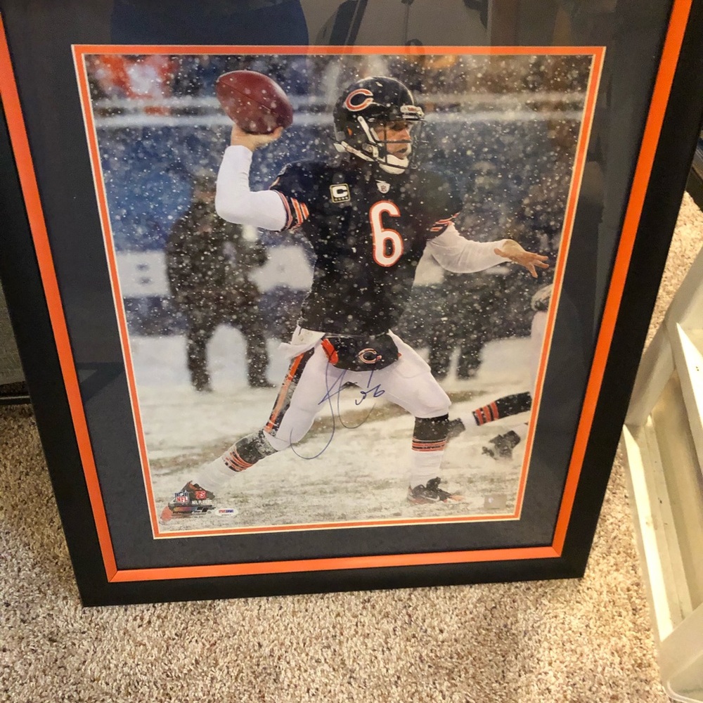 Bears Jay Cutler Autographed framed picture